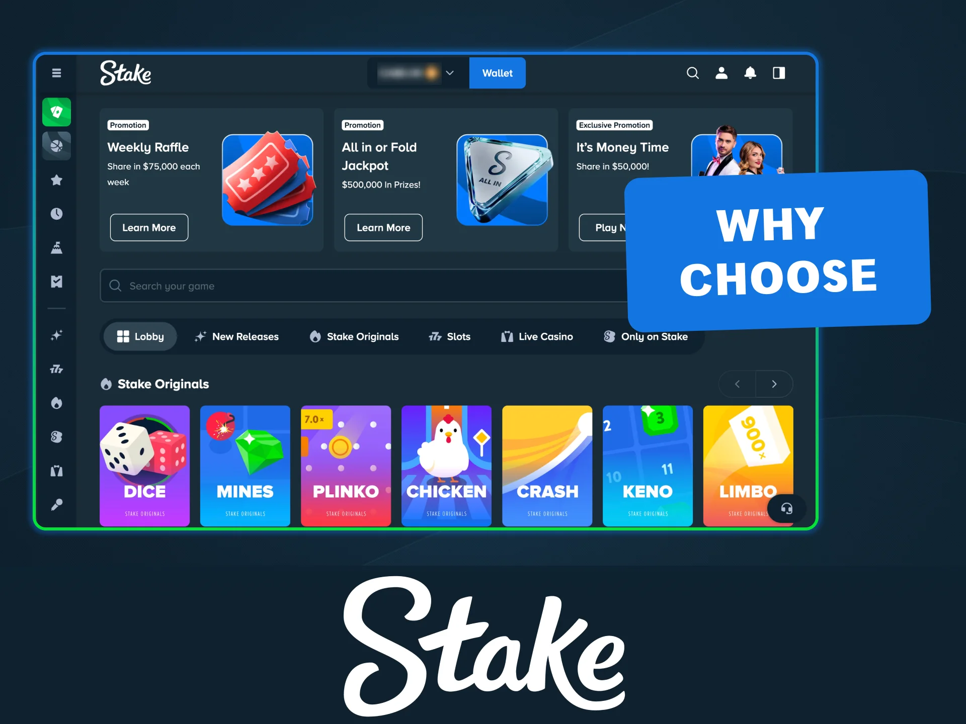 Join Stake Casino for exclusive games, high odds, and crypto payments.