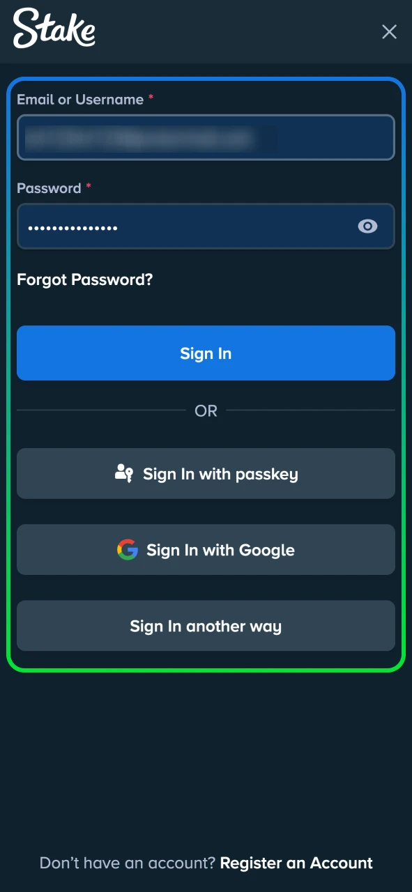 Tap the Stake icon, sign in, and enjoy betting anytime.