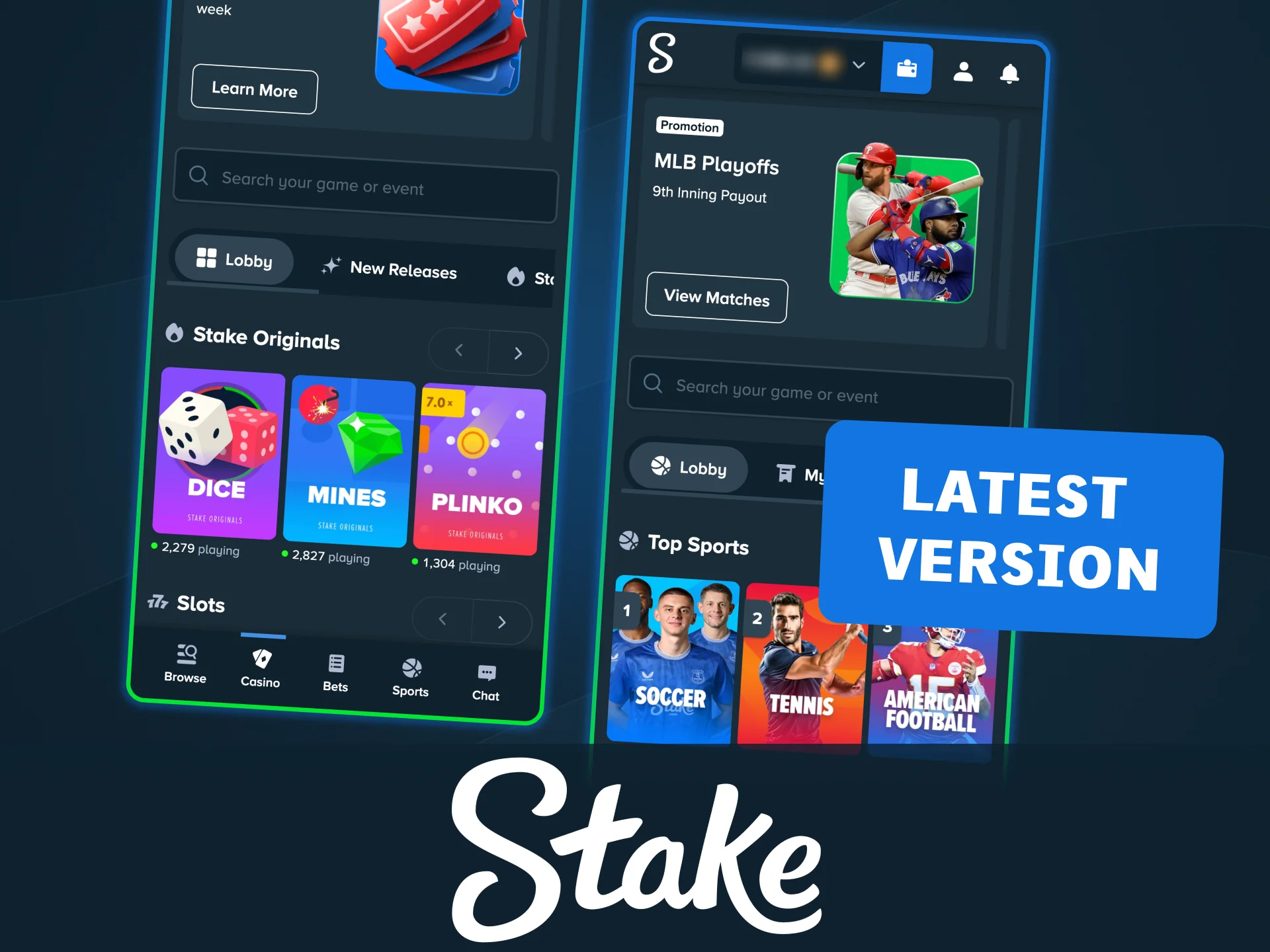 Keep your Stake app updated for the best betting and casino experience in Canada.