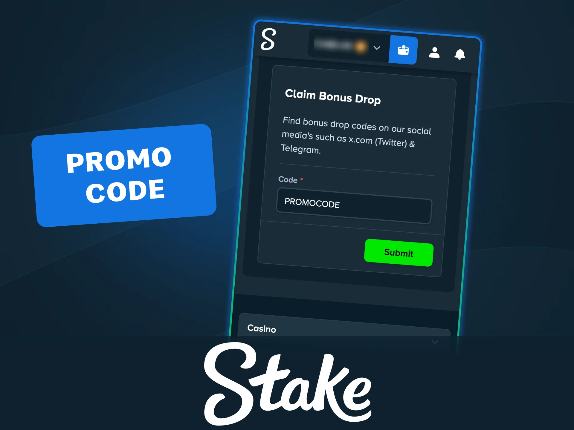 Use the Stake app to unlock welcome offers and seasonal promotions.