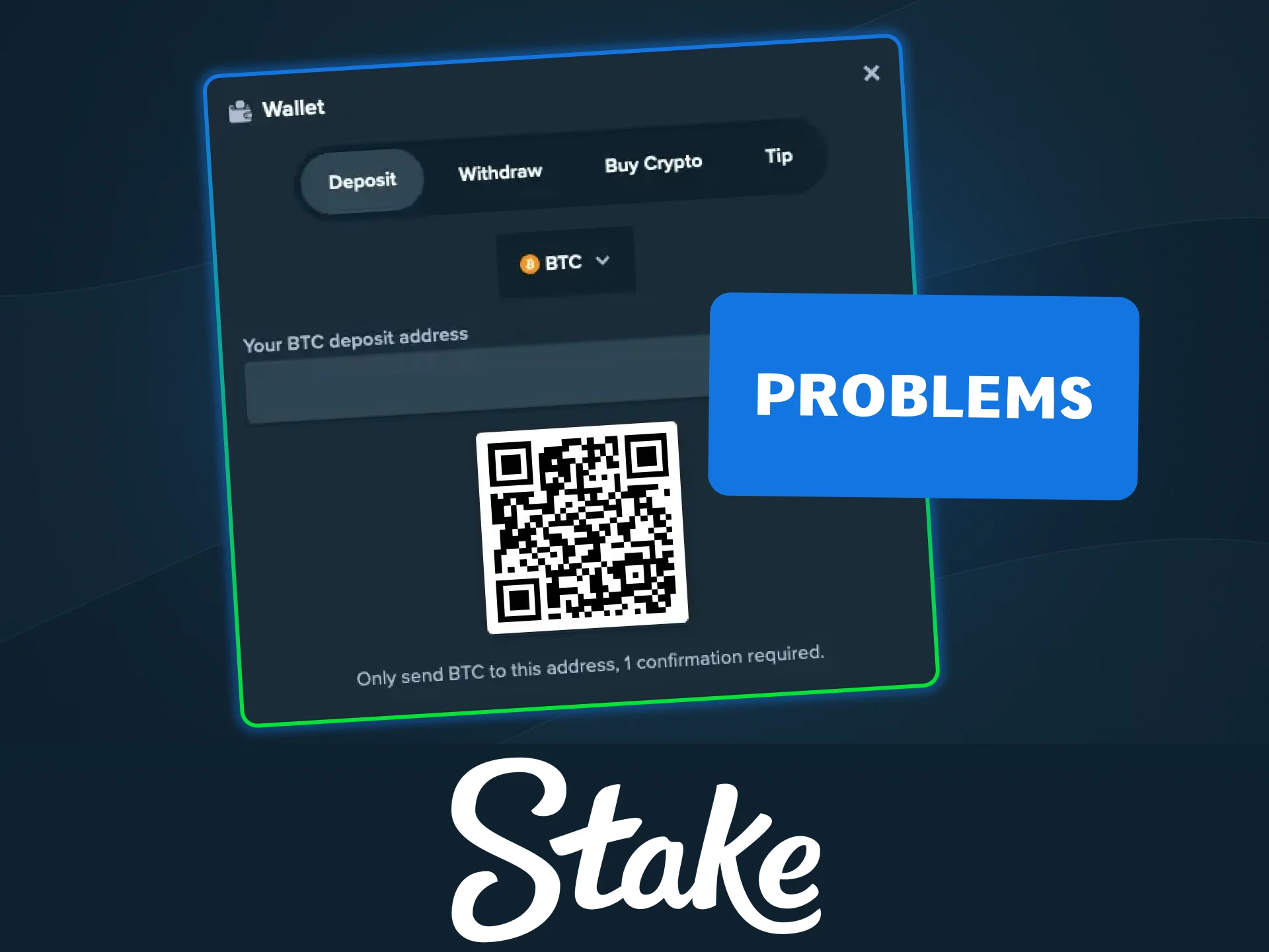 Quickly troubleshoot and complete deposits on Stake platform.