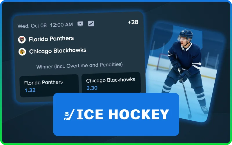 Bet on NHL, AHL, and international ice hockey on Stake.