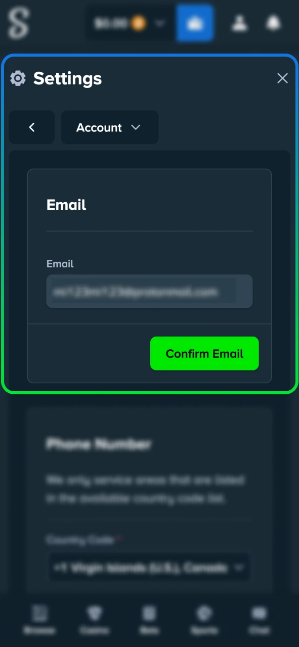 Verify your email and enable 2FA on Stake for security.