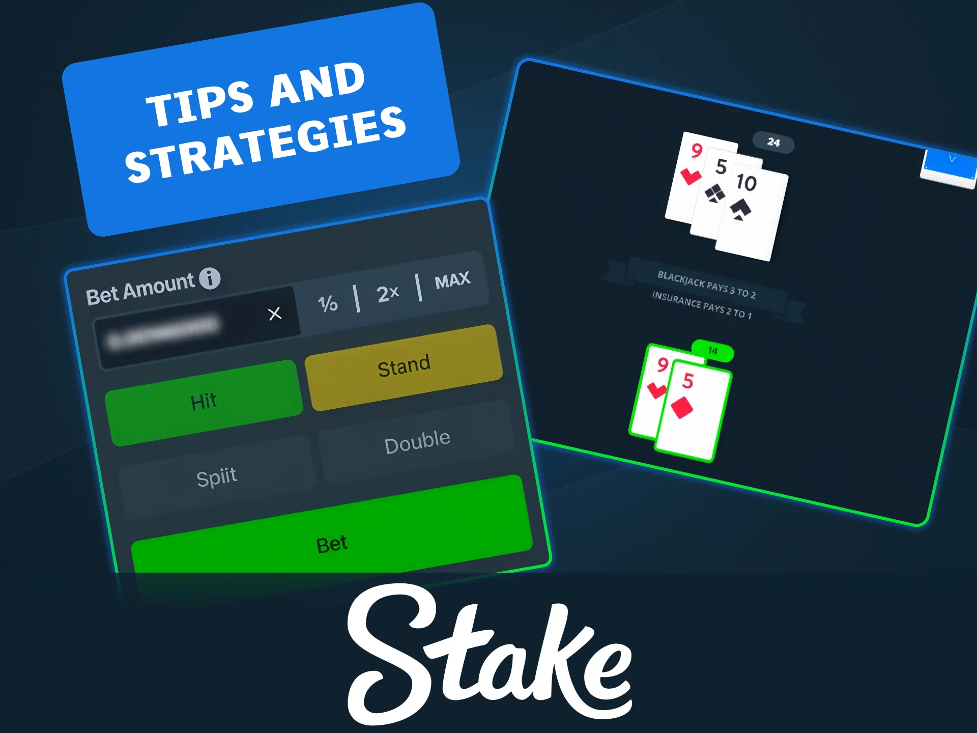 Master Blackjack game strategies on the Stake official gambling portal.