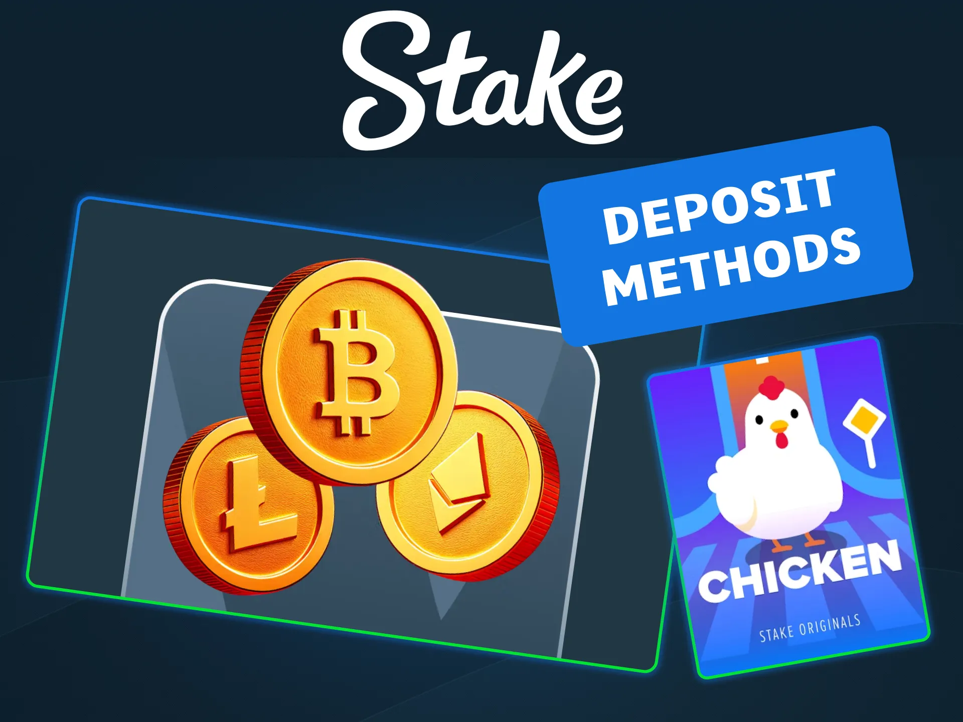 Fund your Chicken game account on the Stake official site.